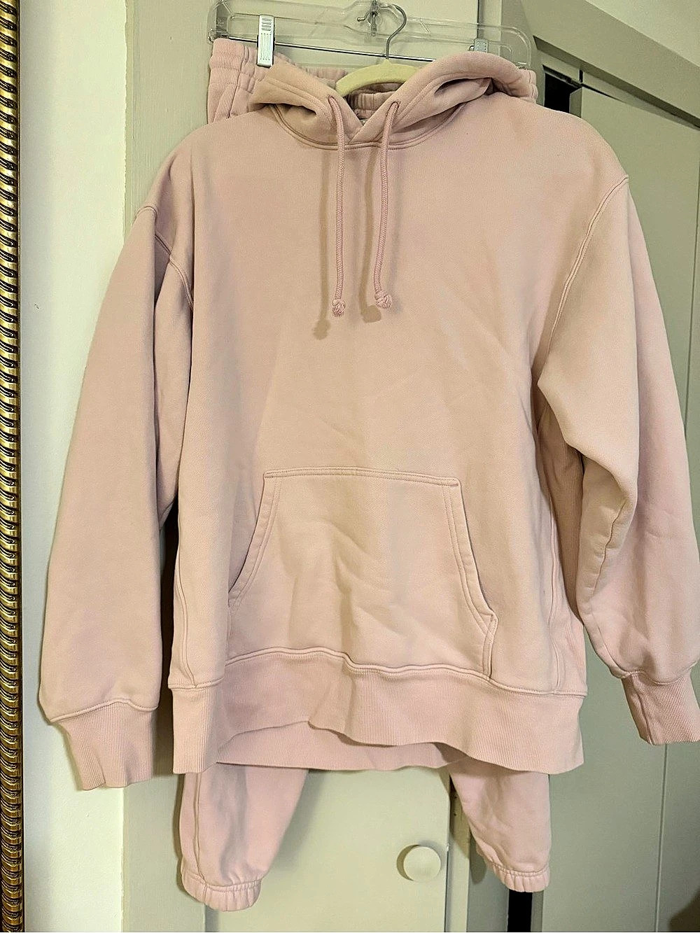 Tna Cozy Fleece Boyfriend Pink Hoodie Jogger Set Size Small